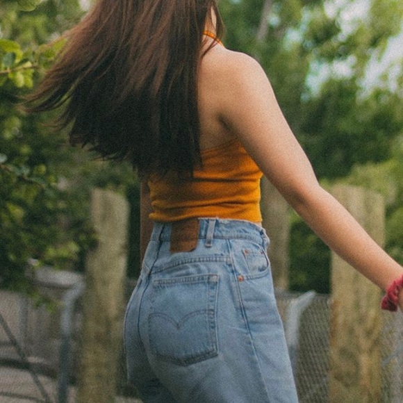 Forever 21 mustard yellow halter top in size small - Picture 1 of 6